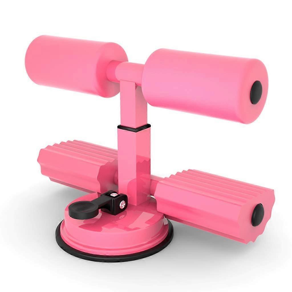 Sit Up Assistant Device with Strong Suction Base Adjustable Sit Up Bar for Home Workout Pink