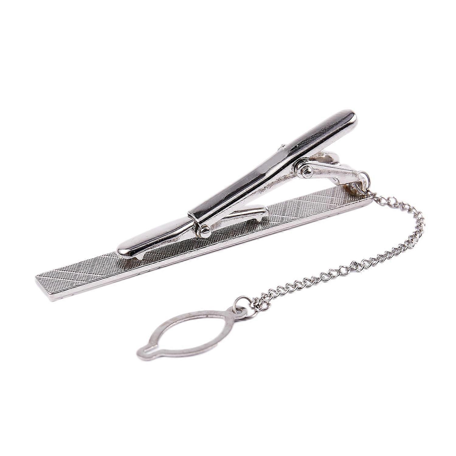 Herre Slipsenåle i Sølvforkromet Rustfrit Stål 6CM Standard