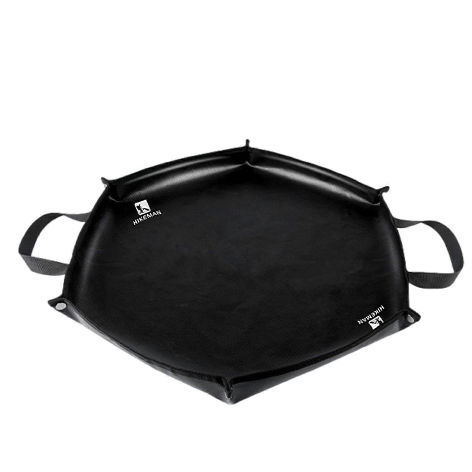 Large Heat Resistant Fire Pit Mat 104x92cm for Outdoor BBQ, Foldable Fireproof Pad