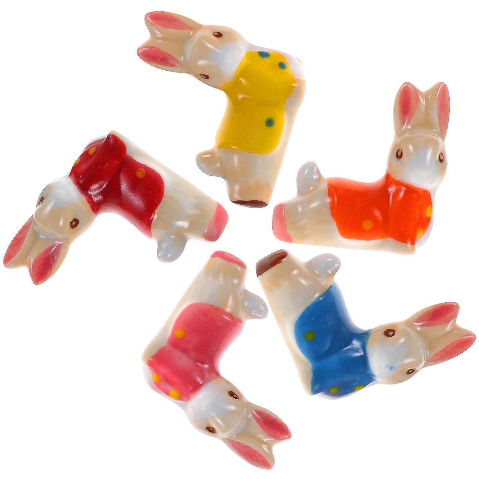 Ceramic Spoon Holder Multi-Functional Chopsticks Rest Elegant Wedding Decoration 5Pcs