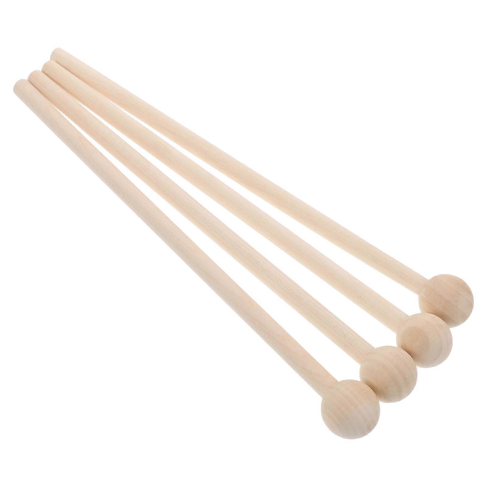 Wooden Drum Playing Rods for Drum Use 2Pairs Practical Drumsticks Bulk Set