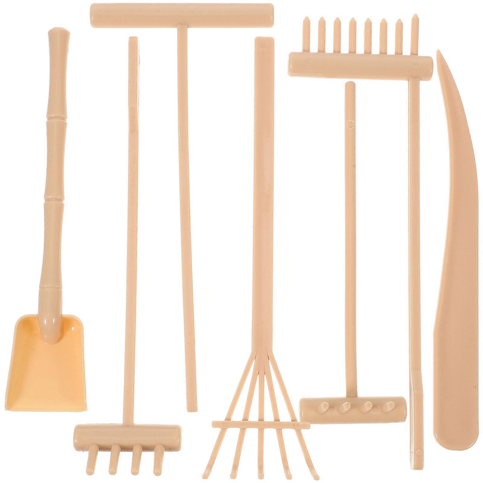 Sandbox Garden Rake Tools Plastic Zen Accessories for DIY Use 1Set