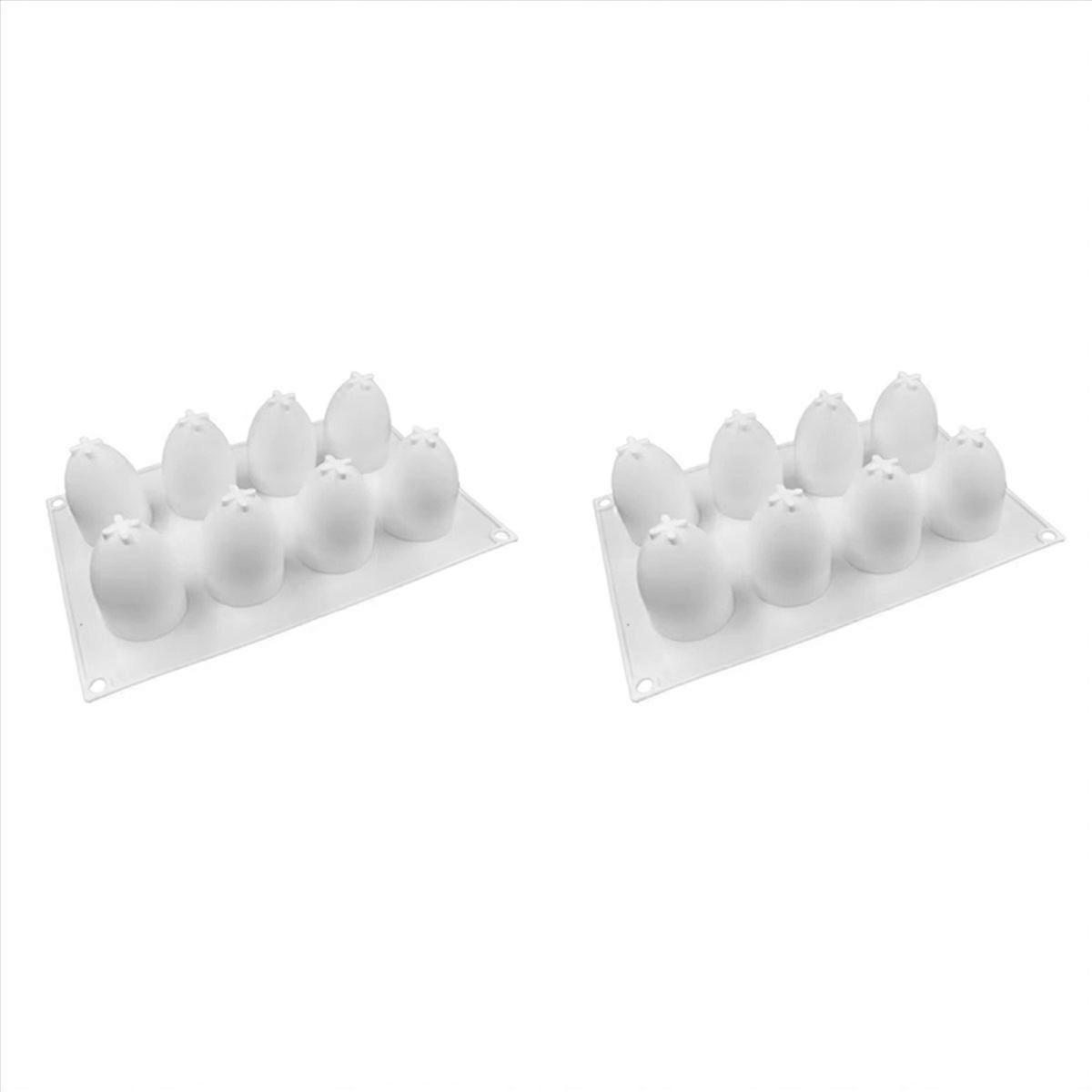 Eight Holes Three-Dimensional Egg Shape Plaster Mold