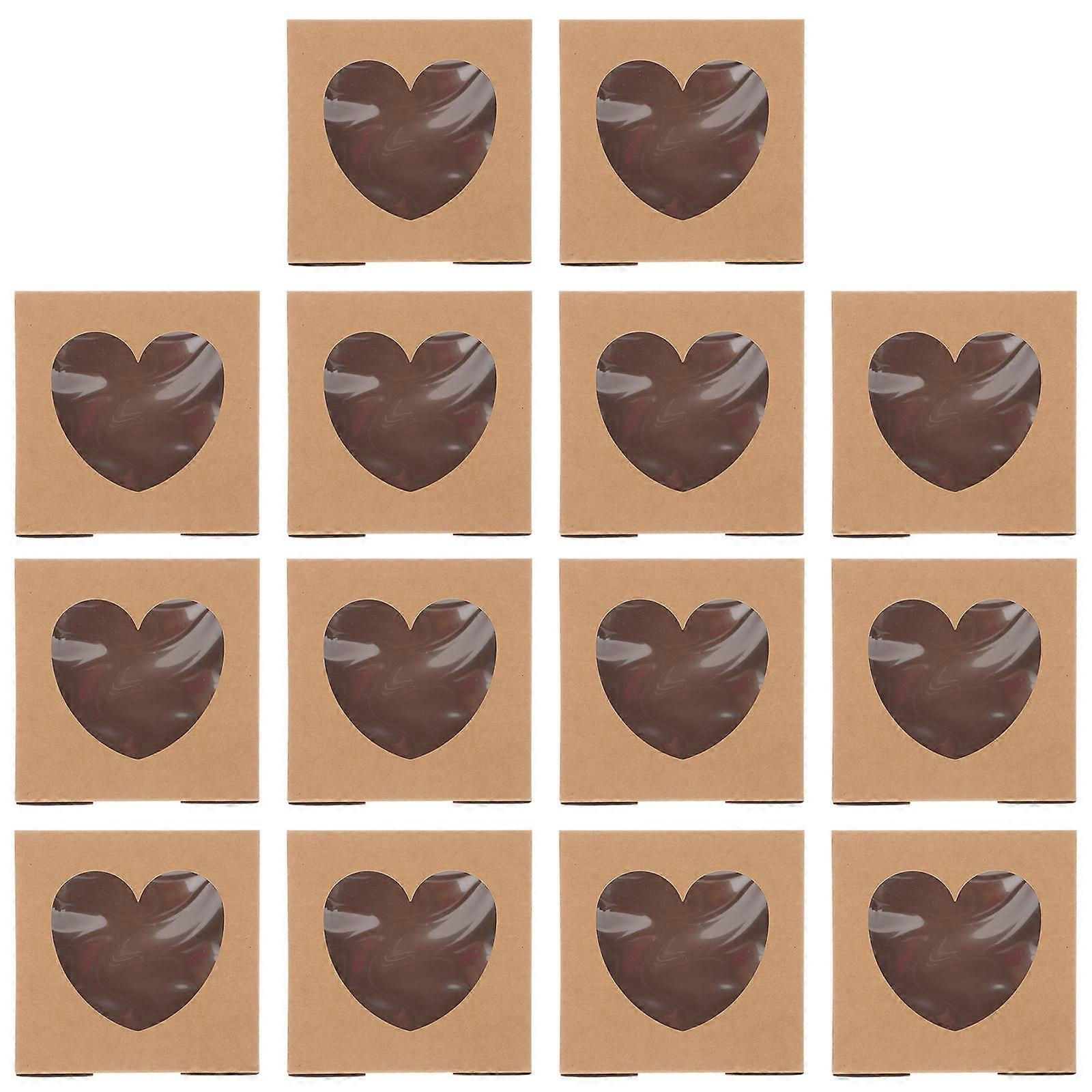 Baking Box with Window Kraft Small Cookie Box for Storage 56Pcs Bakery