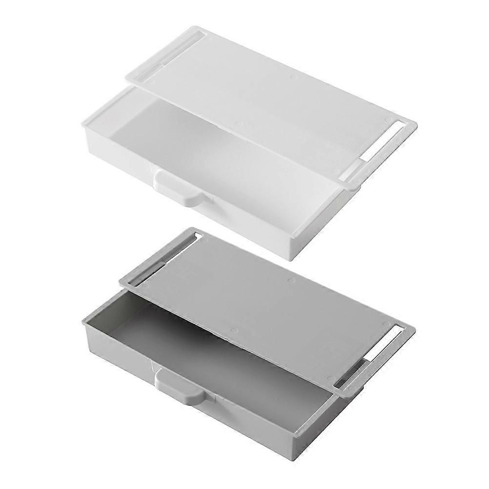 Invisible Storage Boxes Self-Adhesive Drawers for Storage Use 2Pcs