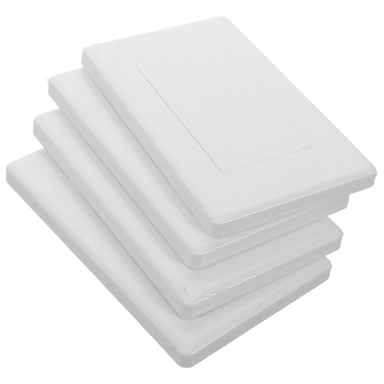 Electrical Box Cover Plastic Blank Wall Plate for Outlet Junction 4Pcs