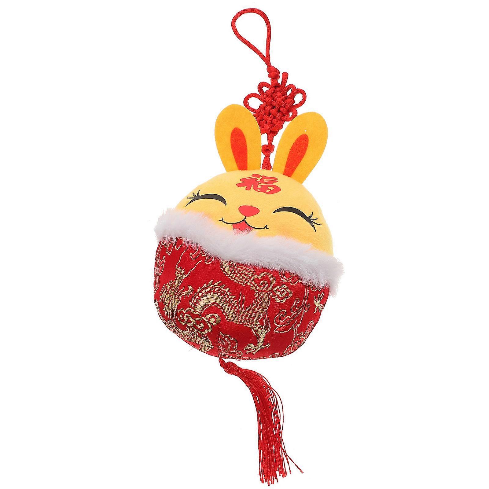 Red Stuffed Rabbit Pendant for Decoration with