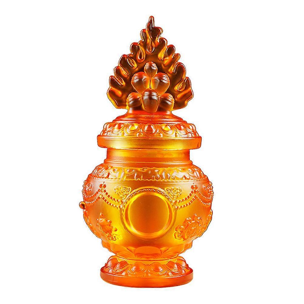 Glass Bottle for Decor Orange Creative Bottle Shape Ornament