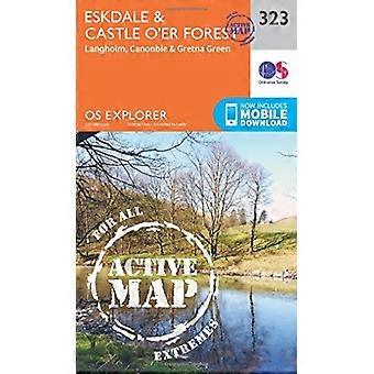 OS Explorer kaart actief (323) huidige en kasteel O'er Forest (OS Explorer actieve kaart)
