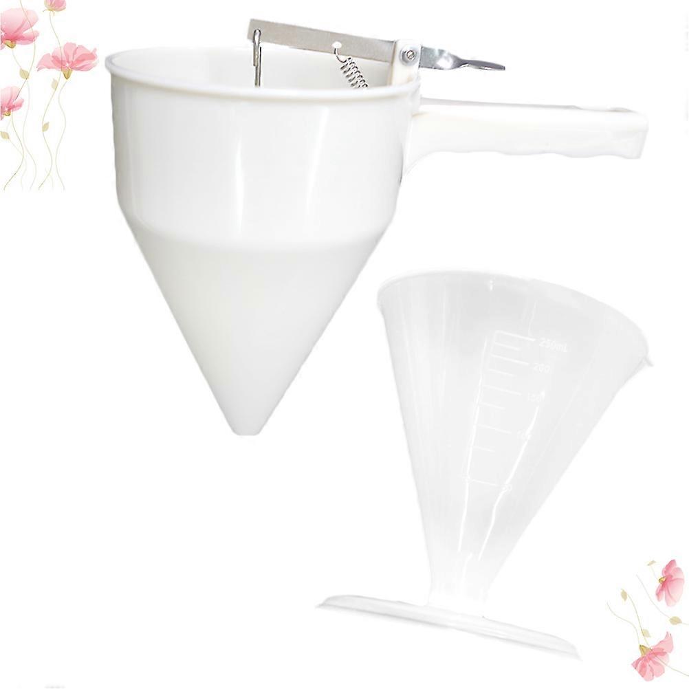 Manual Press Funnel Dispenser for Pastry Making Tool Assorted Color