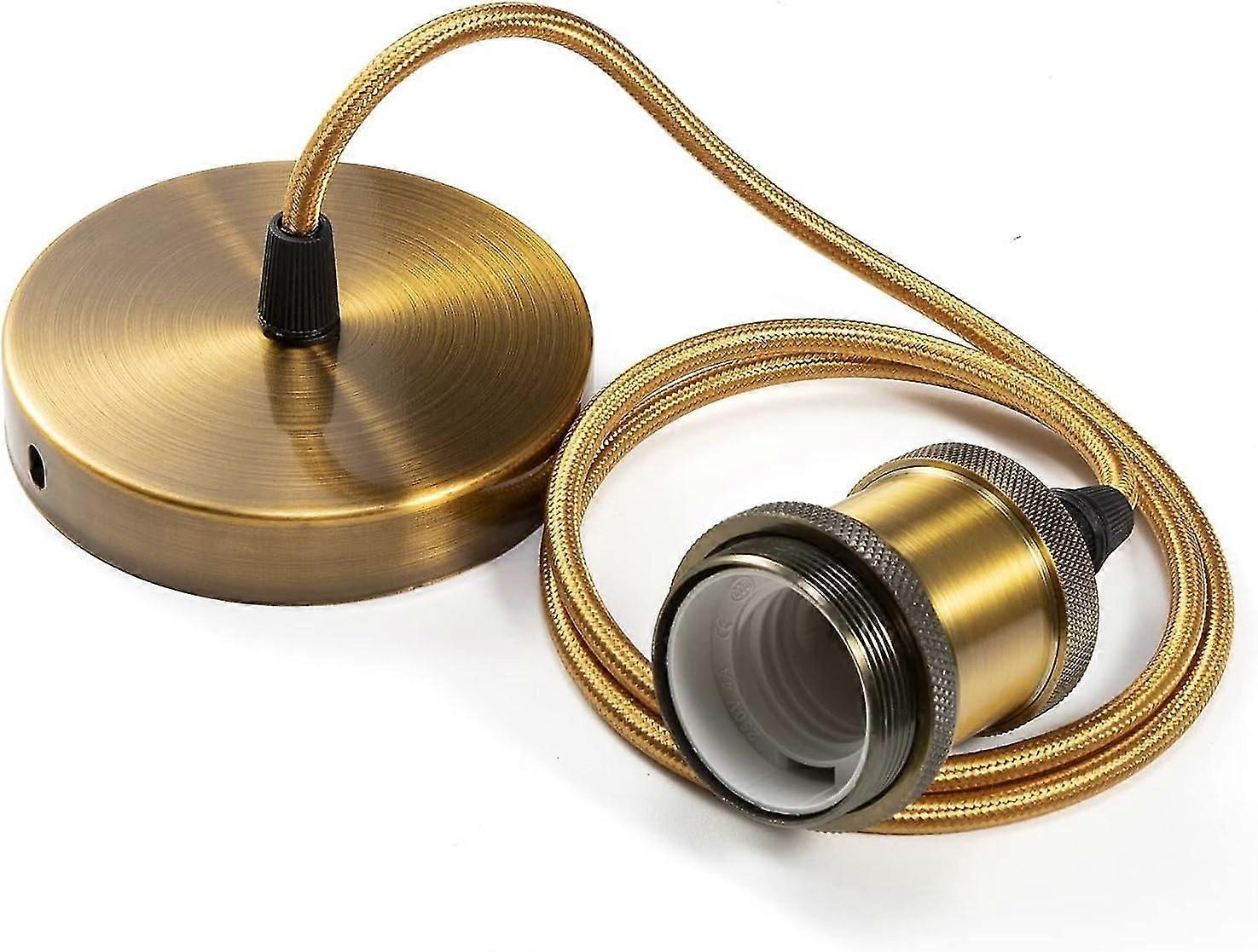 Metal Suspension Lamp with E27 Sockets and Cable