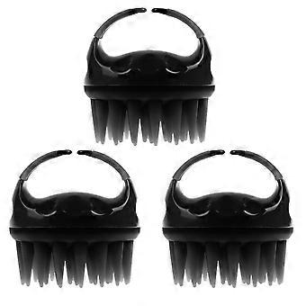 3PCS Silicone Scalp Massager Brush for Hair Growth and Dandruff Removal, Waterproof Easy Grip