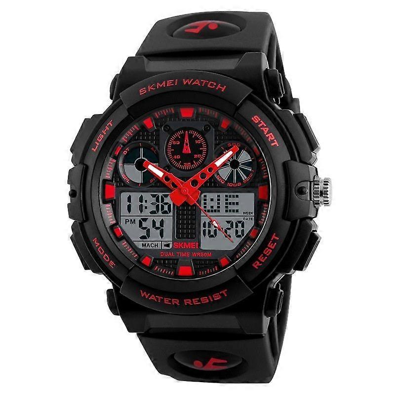 Men Waterproof Dual Display Digital Watch
