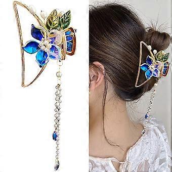 Vintage Style Blomma Klämmor Metall Hår Klo Klämma Mode Hår Klämmor Tofs Hår Fånga Klipp Hårtillbehör För Kvinnor Tjejer