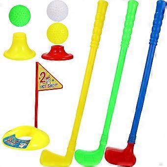 Golfschläger-Set aus Kunststoff für Kinder, Spielzeug für drinnen und draußen, Lernset