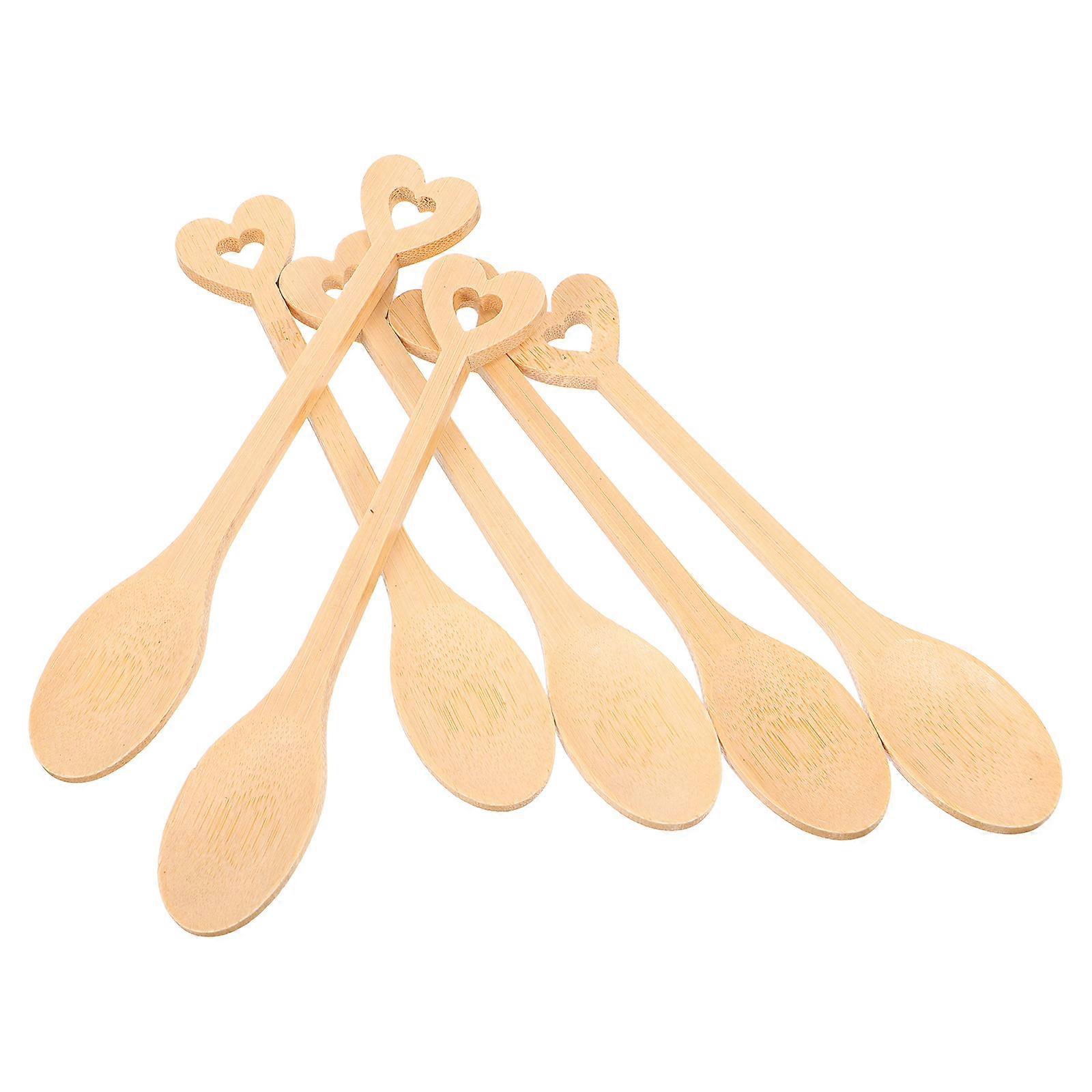 Bamboo Serving for Ice Cream and Handle 6Pcs Set