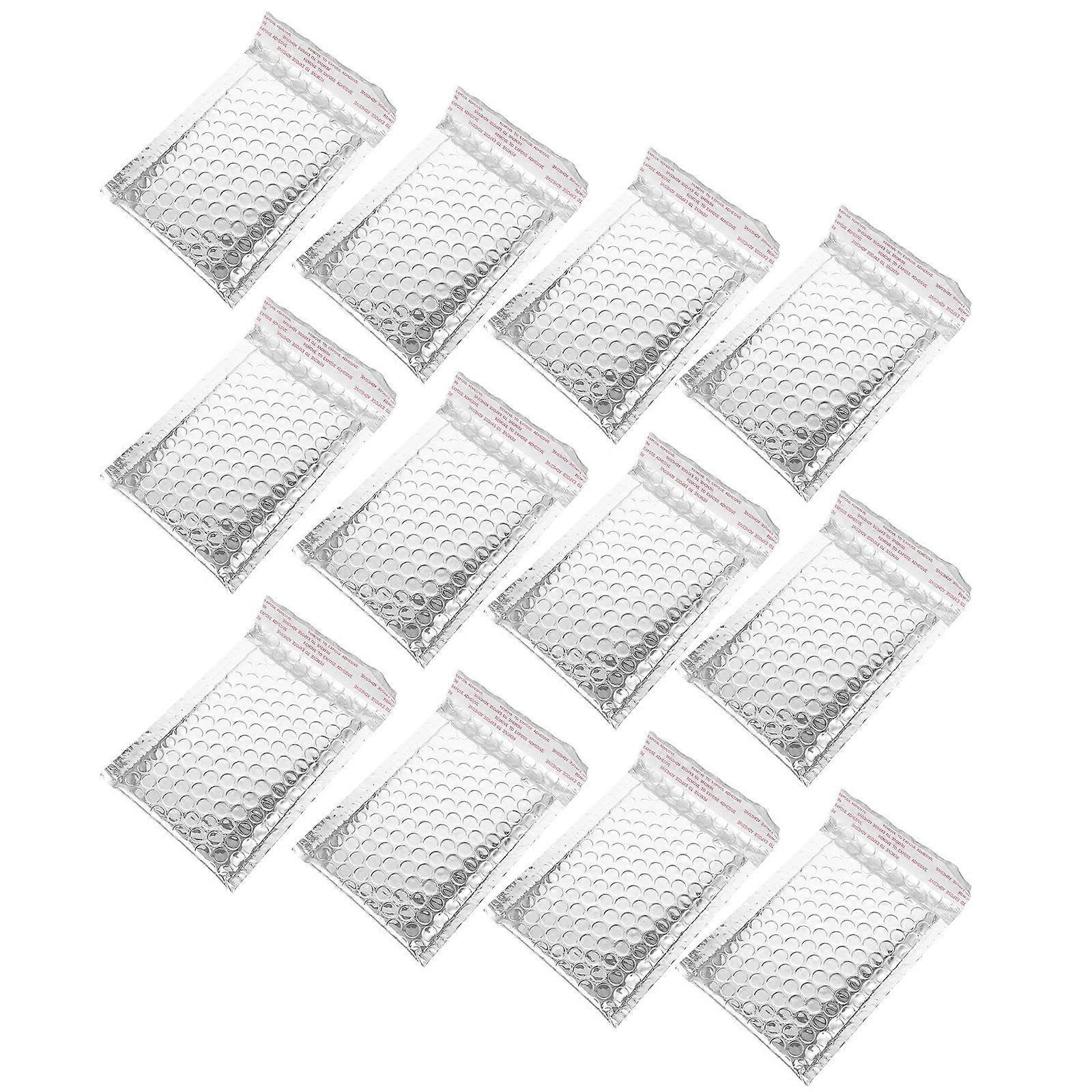 Silver Bubble Mailing Bag for Shockproof Packaging Storage 50Pcs