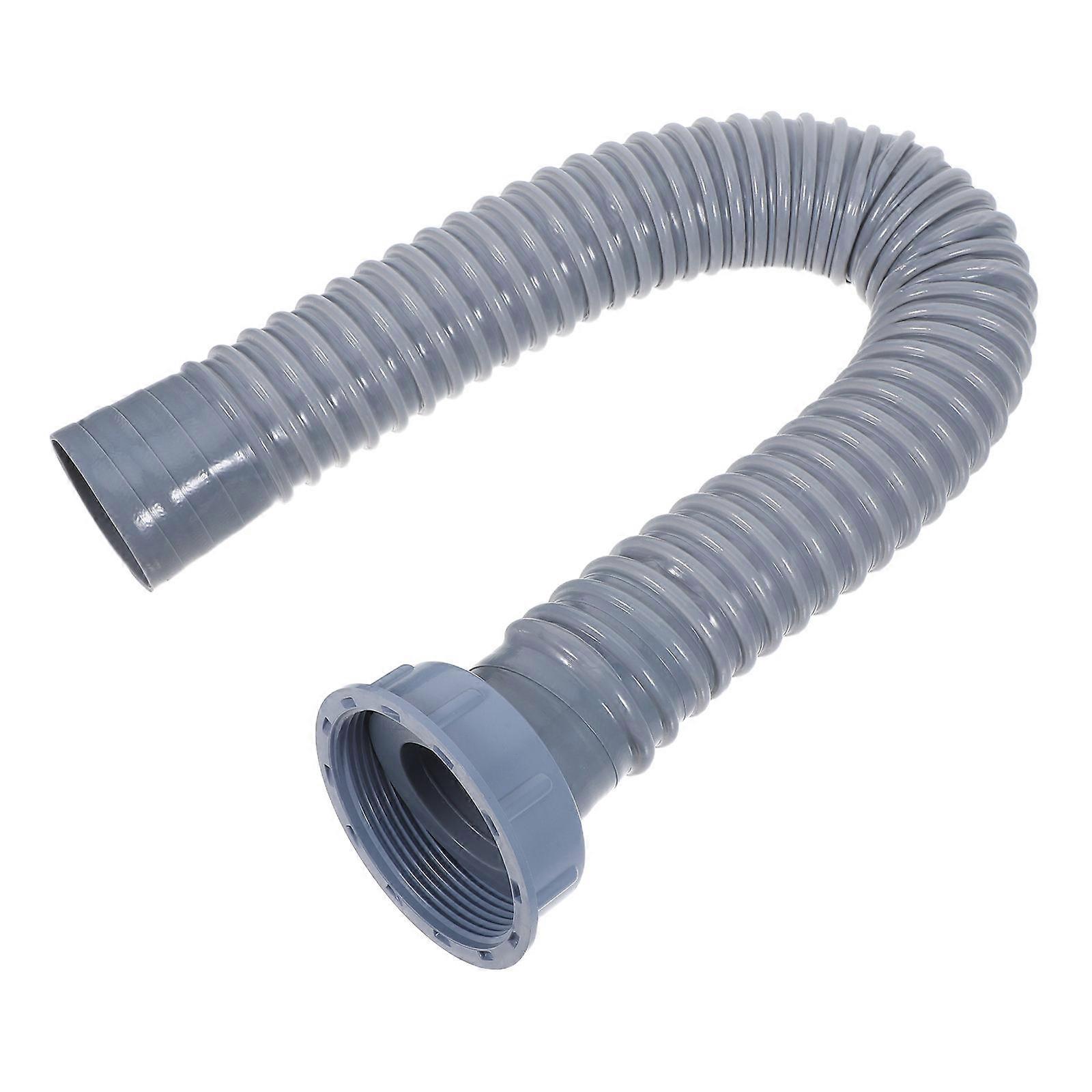 Threaded Drain Pipe Flexible Extension for Washing Machine 0.5m Silver