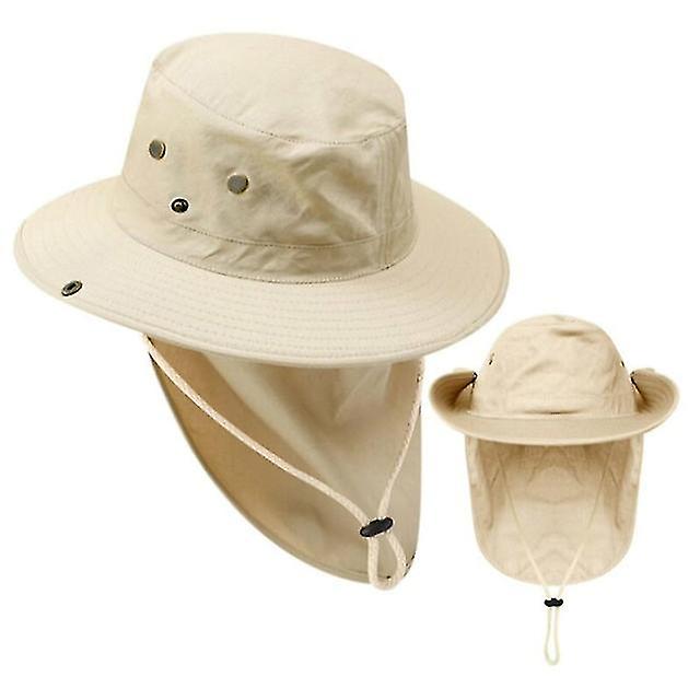 Large Brim Bucket Fishing Hat With String