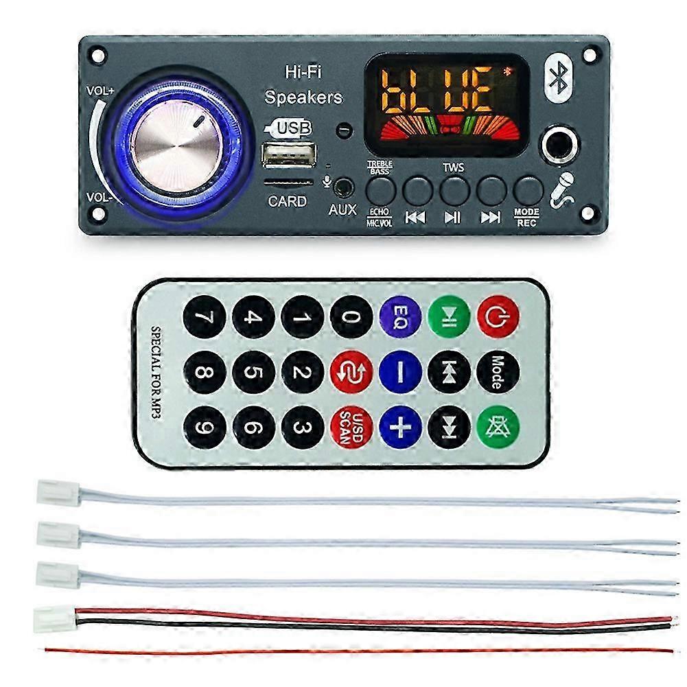 MP3 Decoding Board Car Audio Decoding Board TPA3116D2 Amplifier 2x50W+100W BT 5.3 compatible with Car Audio