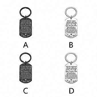 Keychain for Men - Anniversary Gift for Husband or Boyfriend - I Love You Keepsake
