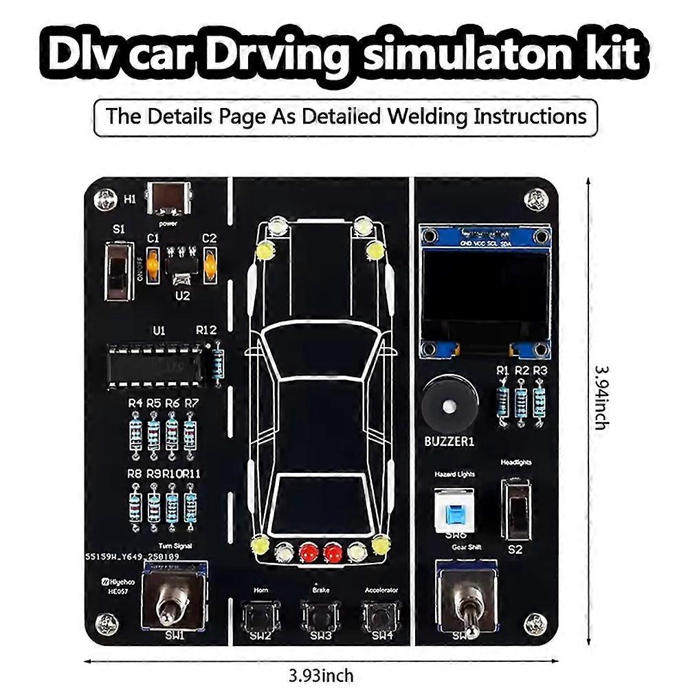 Automobile Electronic Control DIY Fun Practical Training Welding Practice Board, Student Maker Teaching Experimental