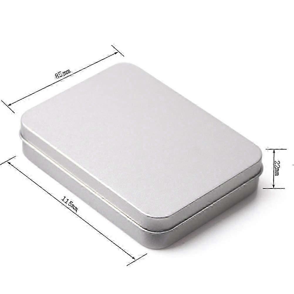 Silver Tinplate Candy Packaging Box for Storage 4Pcs Mini Containers