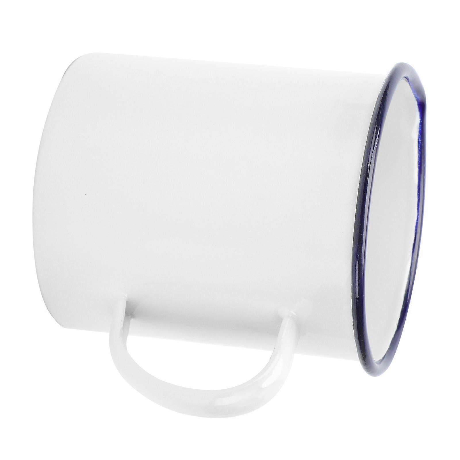 1Pc Multi-functional Enamel Mug Cup with Graduated Measuring (Black, White