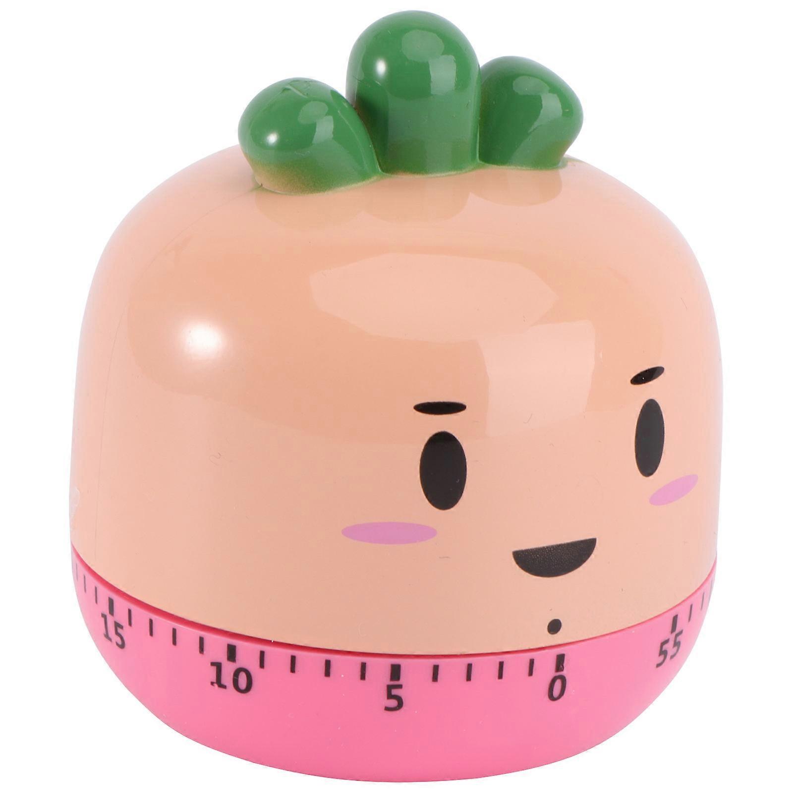 Cartoon Timer Mechanical Countdown Timer for Timing Use 1Pcs Orange