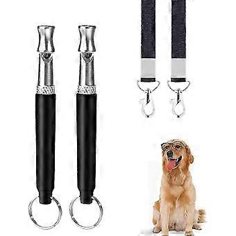 Apito de cachorro, 2 peças apito ultrassônico profissional, ajustável com lanyard dog training kit dog apito cão
