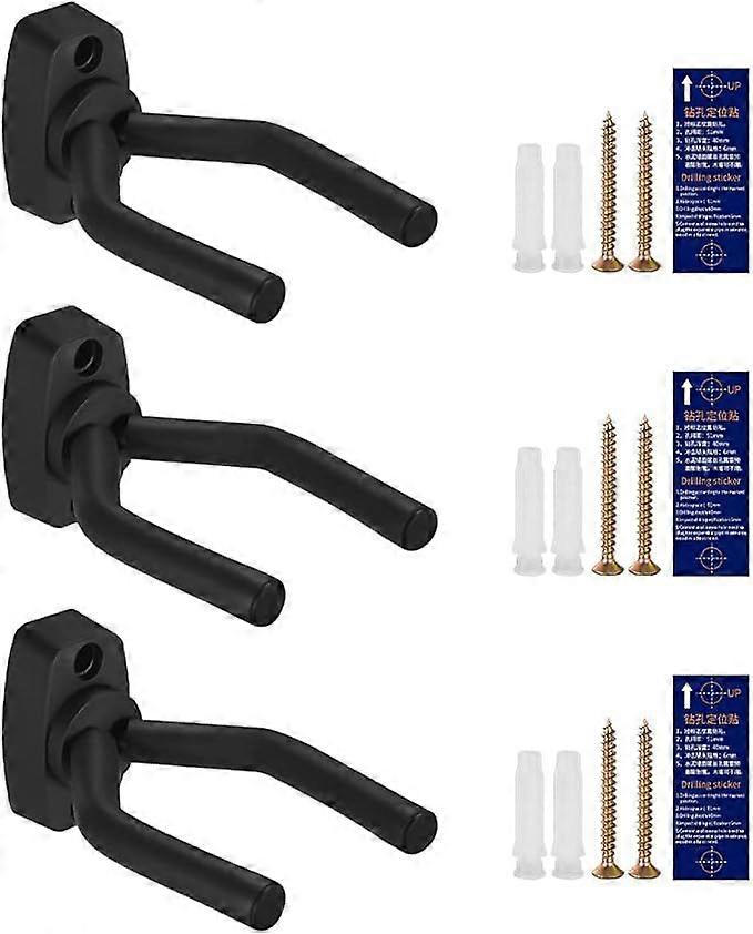 3 st Gitarrkrok, gitarrställ, vägghållare för akustisk gitarr, klassisk gitarr, elgitarr, bas, ukelele