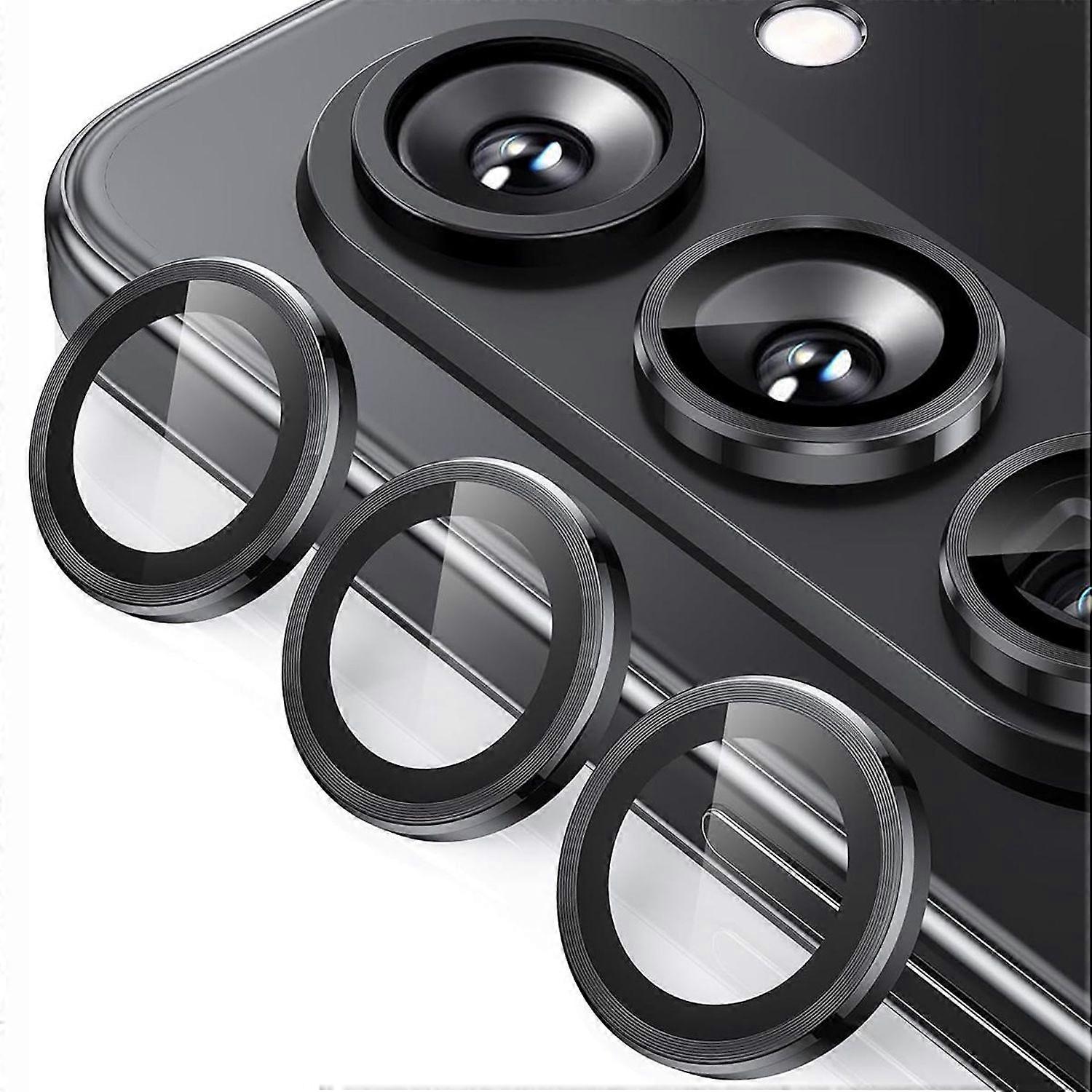 For Samsung Galaxy Z Fold7 5G Aluminum Protective Ring Camera + H9 Tempered Glass Black