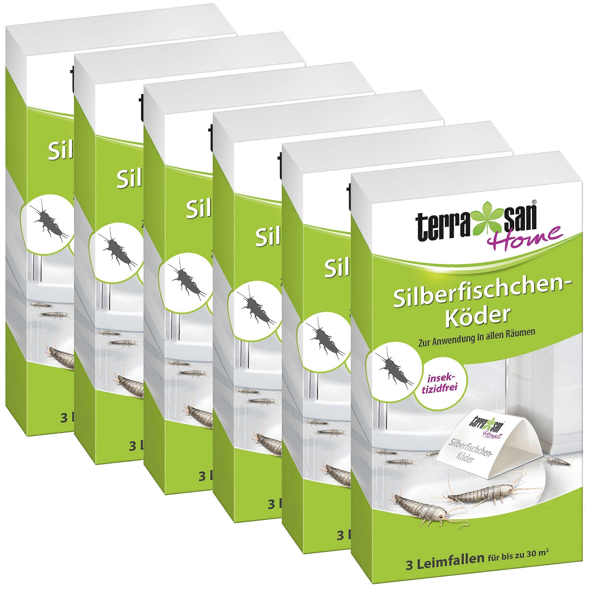 6 x TERRASAN HOME® Silberfischchenköder, 3 Stück