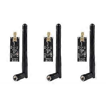 NRF24L01+PA+LNA Trådlös Transceiver RF Transceivermodul 1100 meter långdistans med antenn 3-pack