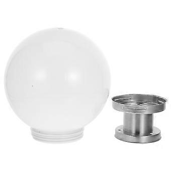 Utendørs Lampestolpe Utendørs Akryl Globe Lysarmatur Gjerdestolpe Lampe Rund Globe Lampe Skjerm Dekk Belysning Hage Dekorasjon