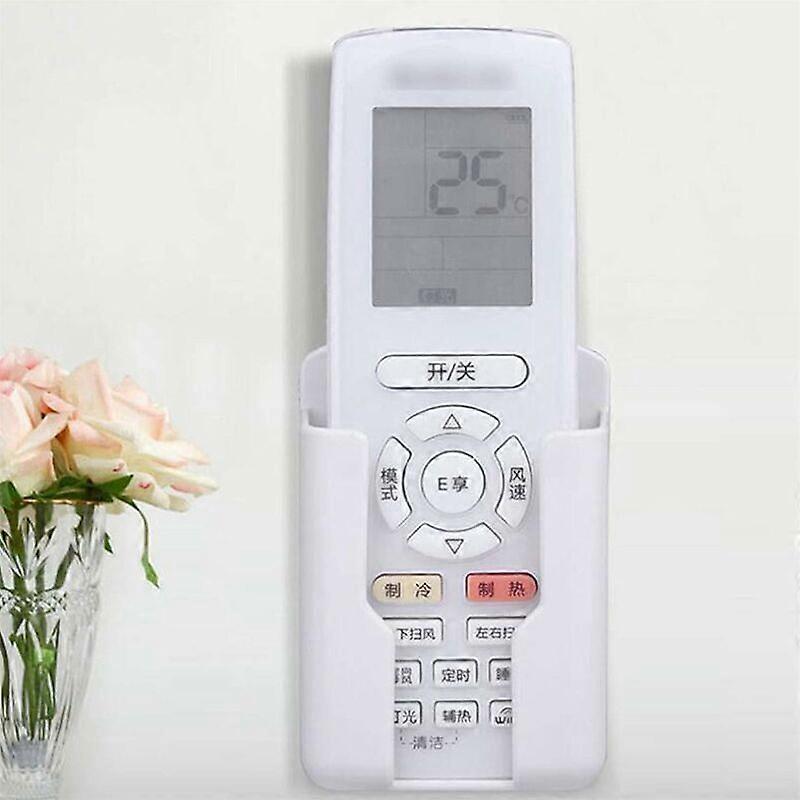 Wall-mounted remote control holder for remote control storage box, white