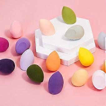 Makeup Sponges, Gourd & Water Drop Shapes, Blue Bevel Cut, Individual Packaging