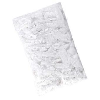100 stuks wegwerp elastische douchemutsen voor haarbescherming, voor thuis- en salongebruik.