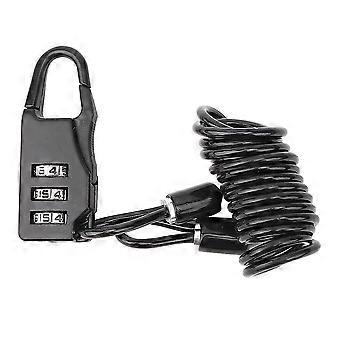 Mountainbike Helm Schloss Mountainbike Helm Tragbares Motorrad Fahrrad Stahl Draht Dreistellige Passwortsperre Fahrrad Passwort Lock