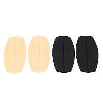 3 Pairs Bra Strap Pads Silicone Non Slip Shoulder Cushions Holder Skin Color and Black