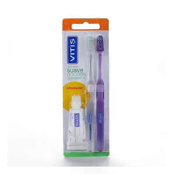 Vitis Double Set Den Access Soft Toothbrush Toothpaste