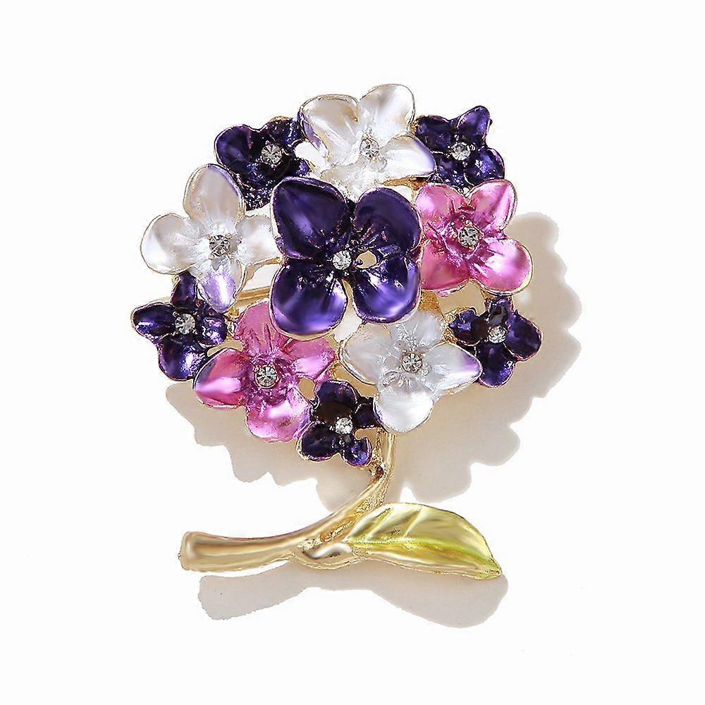 Literary hydrangea brooch