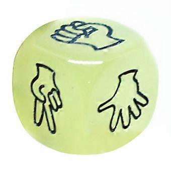 2CM Finger Guessing Dice with Funny Portable 6 Sides Glow In The Dark Design