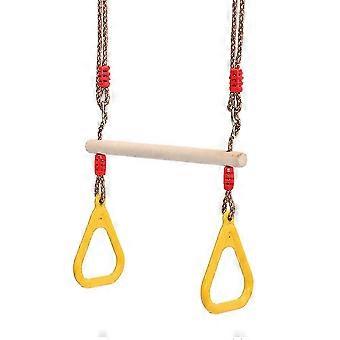 Trapeze Swing Bar 45cm Wood PP Rings