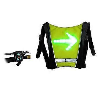 Kabellose Fernbedienung für Blinker, leichtes reflektierendes LED-Signallicht, Rucksack, Outdoor-Sport-Sicherheitstasche, gelb, hochwertig