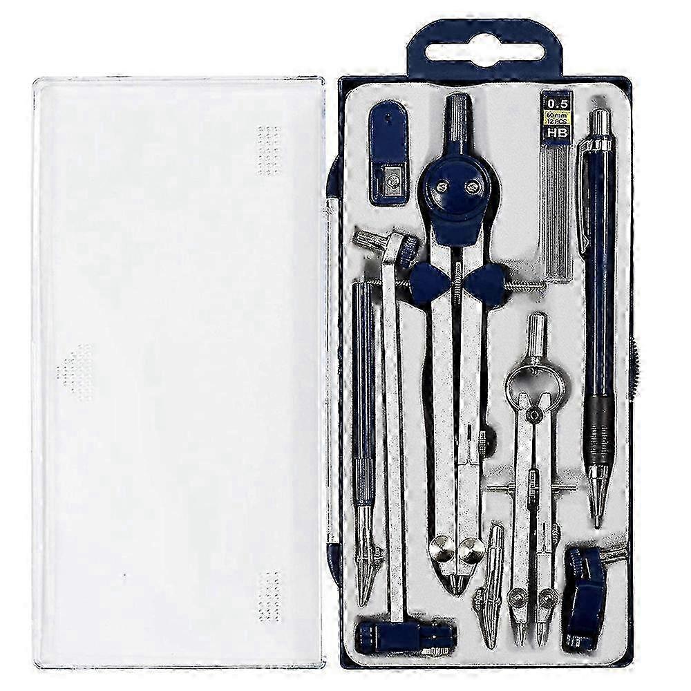 9Pc Geometry Set Metal Compass Geometry Precision Tool for Student, Circle Drawing Tool and Archite