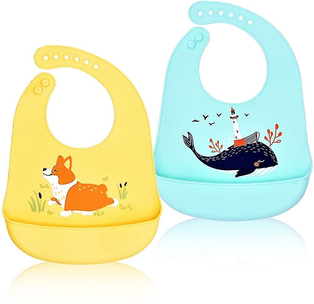 Silicone Feeding Bib Waterproof Girl Bib Baby Bebe Boy Child Bib Collar Yellow