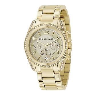 Mkors Blair Quartz Analog Women Watch with Mk5166 Gold Plated Stainless Steel Bracelet
