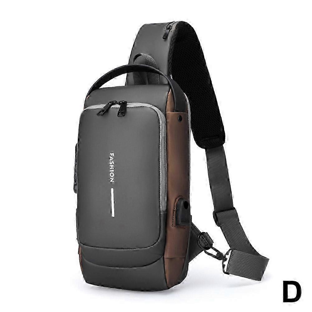 Password-Locked Polyester Shoulder Bag