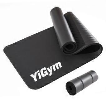 Gymnastiekmat, 195 x 61 x 1,2 cm, NBR yogamat, dikke fitnessmat.